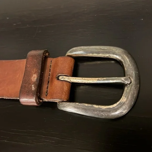 Cole Haan Vintage Golf Leather Belt, cognac color, size 36/40, unisex - Picture 5 of 11